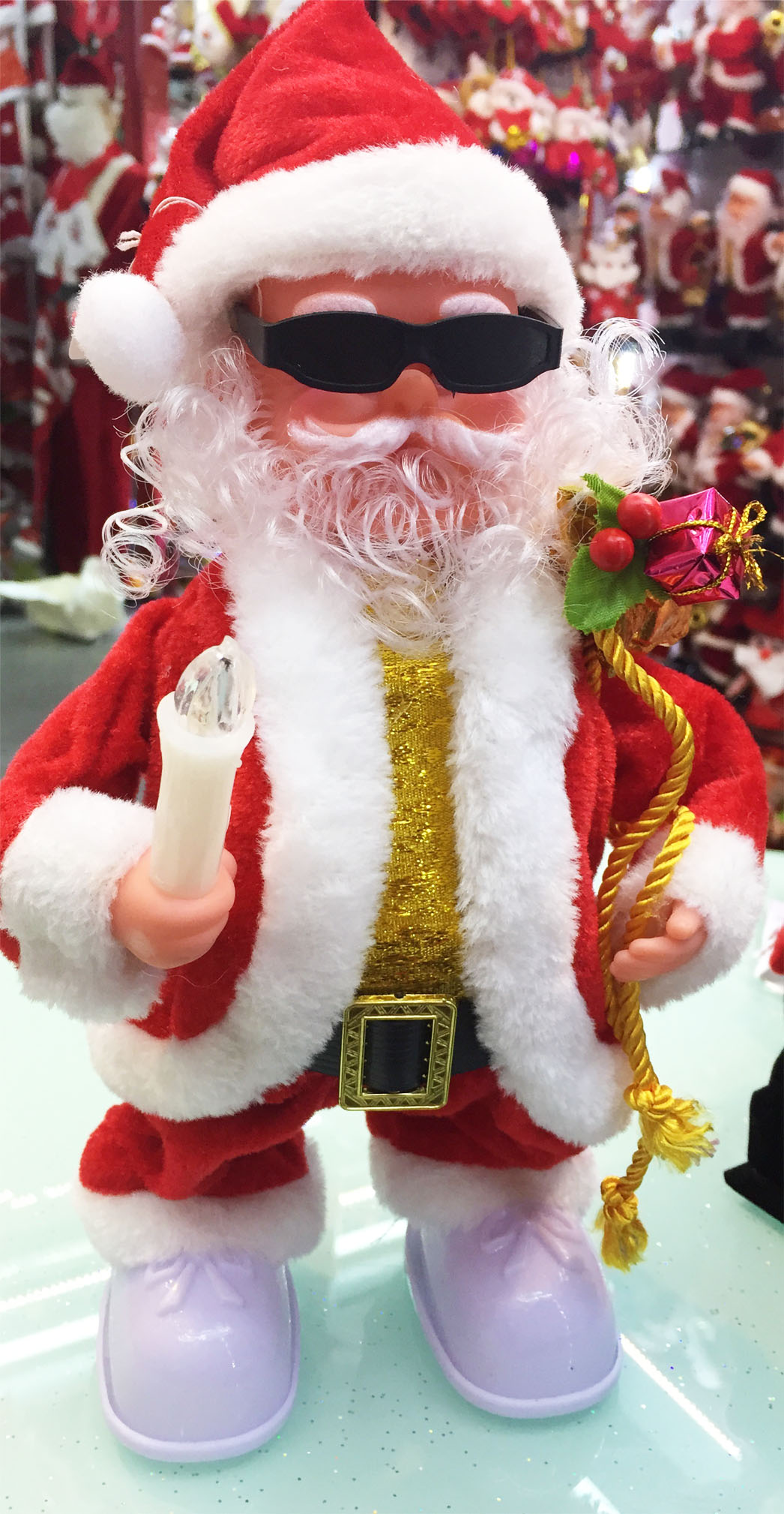 2015款 12寸 跳舞挺肚子 圣诞电动音乐老人