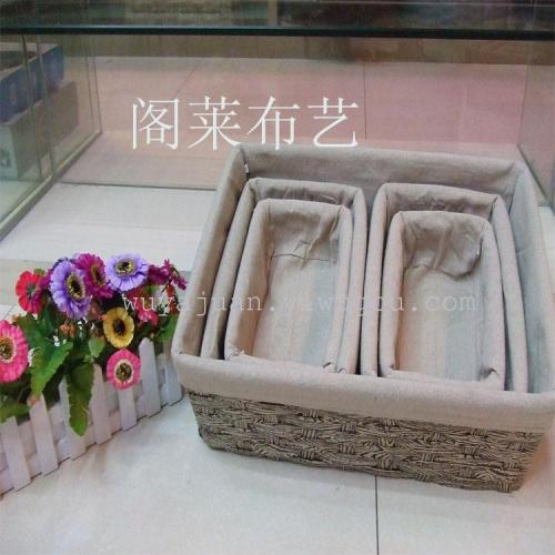 pavilion stay at home fashion version hand-woven five-piece storage basket cf-2205 series