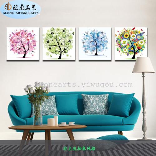 modern simple european style decorative painting sofa background wall combination painting style abstract still life geometry