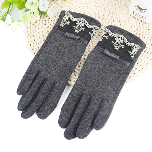 Supply New New Touch Screen Gloves Lace Non-Inverted Velvet Touch Screen Gloves Factory Direct Sales