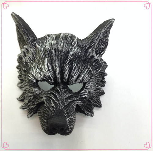 halloween masquerade mask animal wolf mask high-grade rubber silver wolf mask