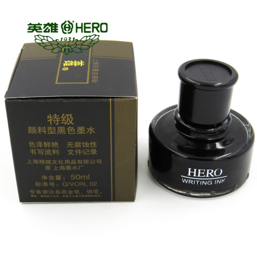 authentic hero 440 super pigment ink extremely black without blocking pen non carbon