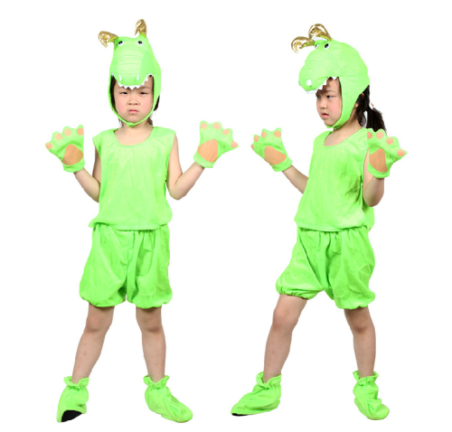 New Children‘s Costume Animal Costume Children‘s Day Costume Cartoon Costume Performance Costume Short Sleeve Big Blue Dragon