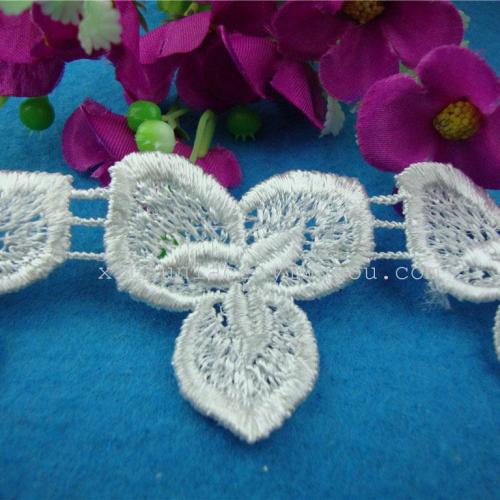 Water-Soluble Embroidery Polyester Flower Factory Direct Sales 5.3*4.6
