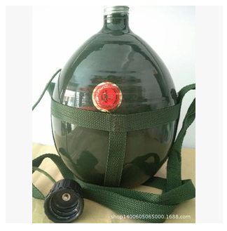 Factory Direct Sale High Quality Aluminum 2kg Army Green Vintage Water Bottle 
