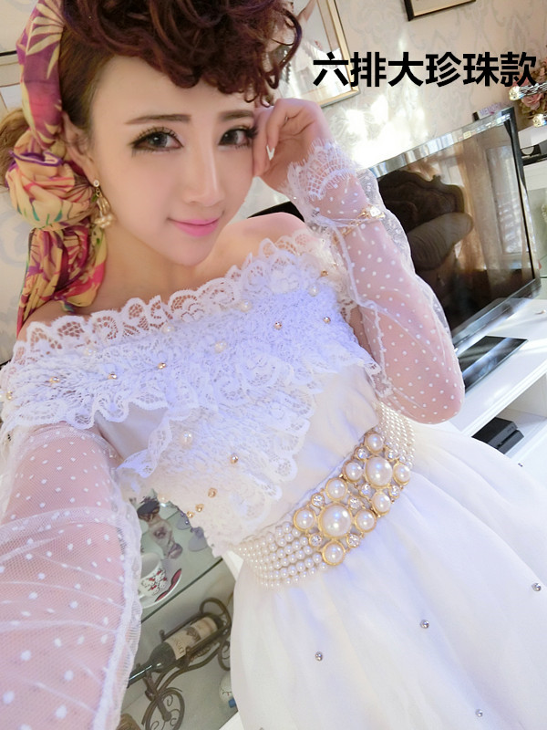 Korean-style dress belt, waist chain, pearl belt, versatile for women with free shipping, decorated fur, extra-wide belt, extended dress belt pic 6