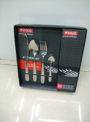 3710 Stainless Steel Knife， Fork and Spoon 24-Piece Set