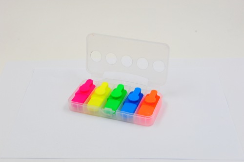 candy color 5 boxed mini highlighter， pp set 5 color highlighter