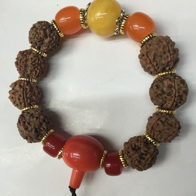 鑫玉堂 金刚天然菩提子佛珠 菩提手串 五瓣金刚子