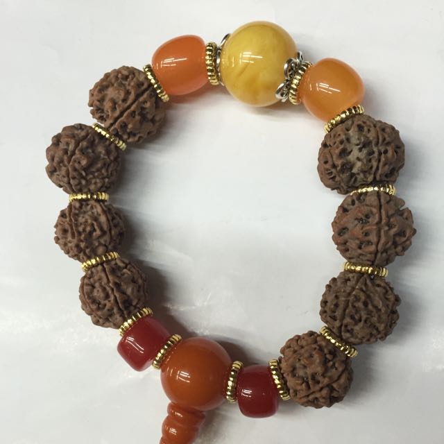 鑫玉堂 金刚天然菩提子佛珠 菩提手串 五瓣金刚子