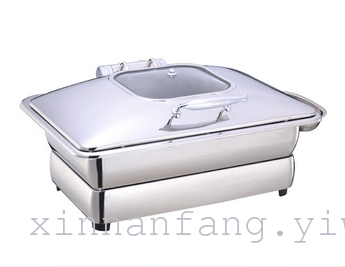 长方型液压式玻璃盖高级餐炉