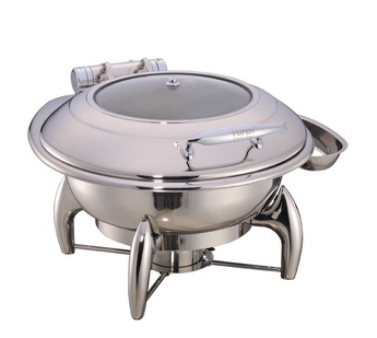 圆型液压式玻璃盖高级餐炉