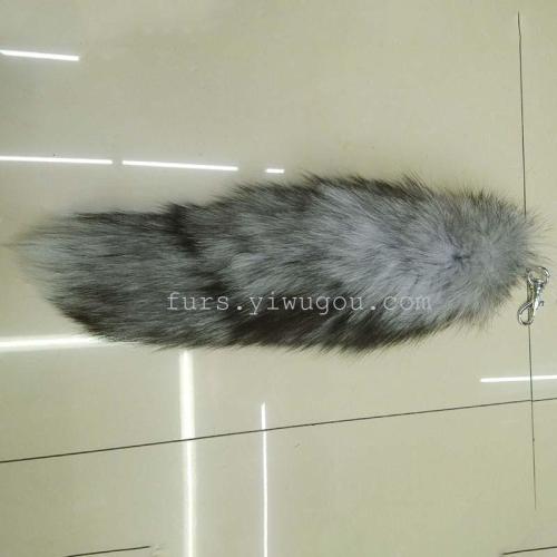 Silver Orchid Fox Tail fox Fur Tail Fur Pendant Mobile Phone Pendant Bag Pendant