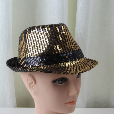 Two-tone sequin Hat line 2015 new sequins Jazz Hat Cap