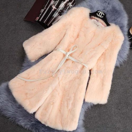 Long Rabbit Fur Coat Fur Coat Fur Clothes Fashion