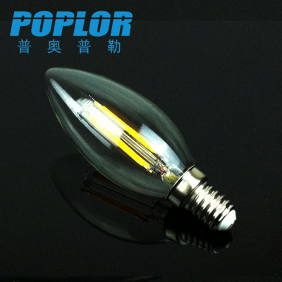 4/6W/ LED candle lamp / glass cover /bubble tip candle lamp/ LED light filament / LED lighting / constant current drive