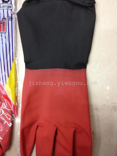 English Two-Color Latex Gloves