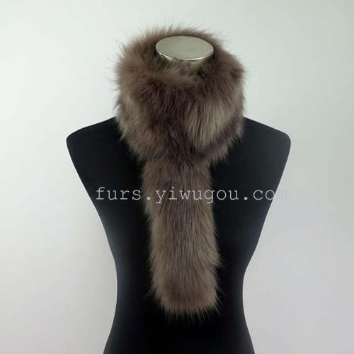 Imitation Fox Fur Scarf Clothing Tie Tail Scarf Step by Step Amazing Same Fur Scarf
