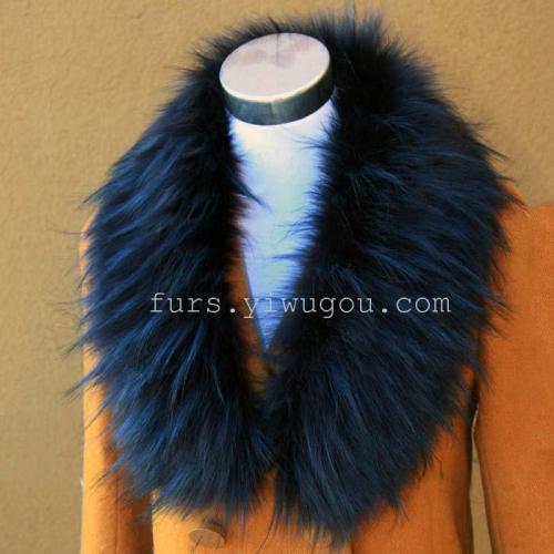 Fox Fur Horn Collar Fur Green Fruit Collar Small Square Collar Fur Shawl Foreign Trade Scarf