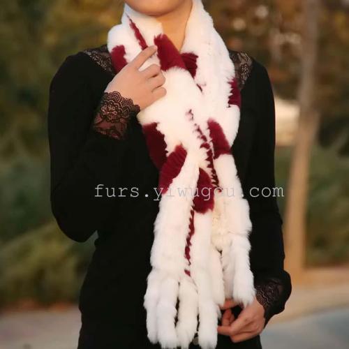 real rabbit fur scarf eight-tube scarf fur scarf fur scarf fur scarf fur shawl