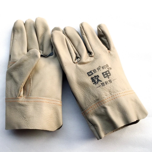 Dengsheng 019 Full Cowhide Puncture-Proof Leather Welding Durable Operating Gloves without Lining