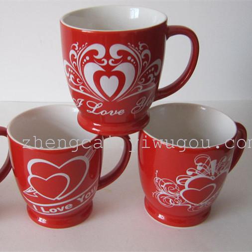色釉马克杯 广告杯 情侣对杯 婚庆杯