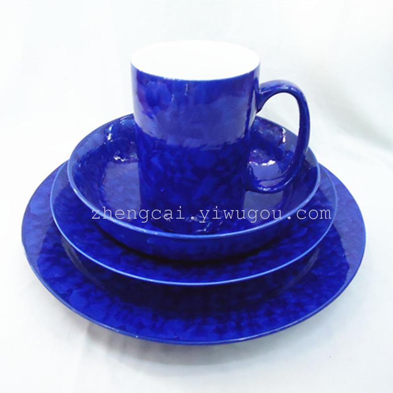 结晶釉陶瓷餐具 16头陶瓷餐具套盒 陶瓷餐盘