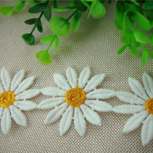 water-soluble embroidery polyester milk fiber lace factory direct sales 5.3cm