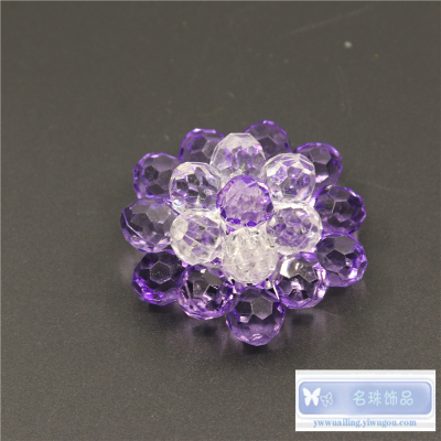 Manufacturers selling DIY spherical acrylic knitted flower materials wholesale Crystal beads