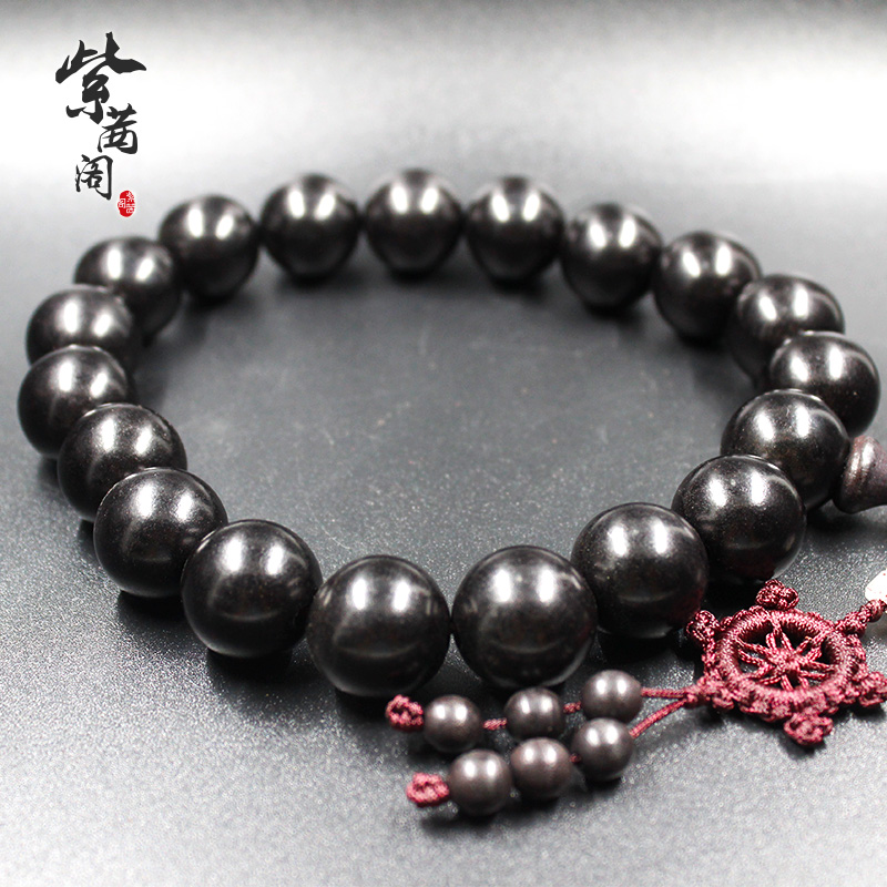 黑檀原木念珠 汽车挂件 汽车用品 3.0*19