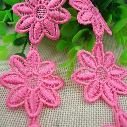 Water-Soluble Embroidery Polyester Lace Flower Color Lace 4.5