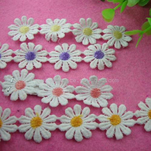 Lace Water-Soluble Embroidery Double-Color Lace Polyester Lace Milk Silk 2.5