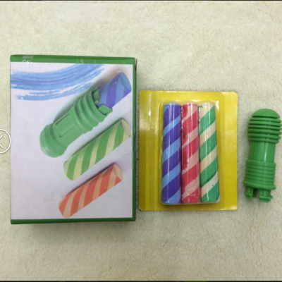 Trendy striped pastel new technology for environmental protection chalk