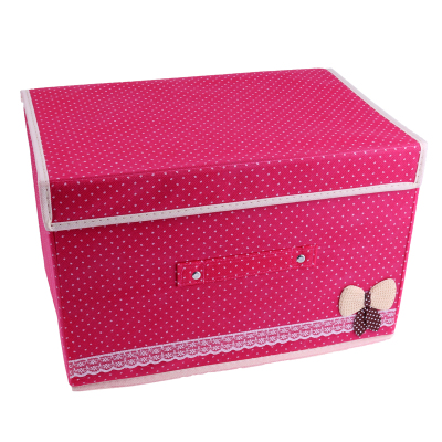 Bow box QQ box storage box lattice storage box fabric storage box g-2
