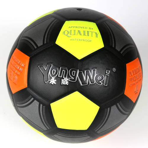 hot sale genuine high quality no. 4 patch pentagram pvc black background color football training game special