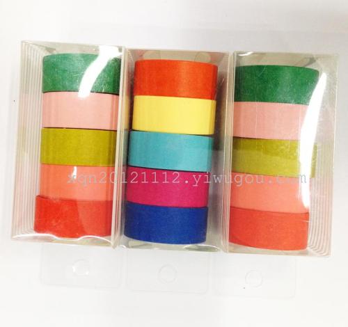 fresh and cute candy-colored shredded japanese heyi rainbow tape diy tape tearable and writable