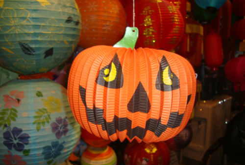 Halloween Factory Decoration Supplies Ghost Festival Bar 26cm Pumpkin Large Chinese Lantern 