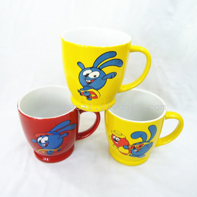 红釉陶瓷杯 陶瓷广告杯 库存杯子 卡通杯子