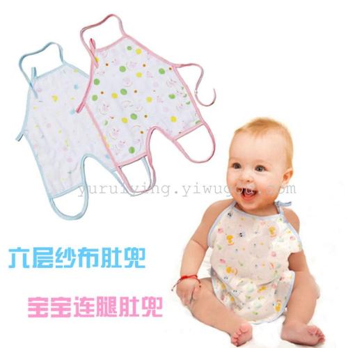 New Newborn Gauze Apron Baby Belly Band Apron Bib Overclothes Children Factory Direct Sales