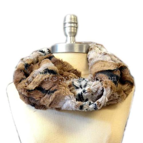leopard print scarf south korean velvet collar new pvvelvet fur scarf scarf wholesale