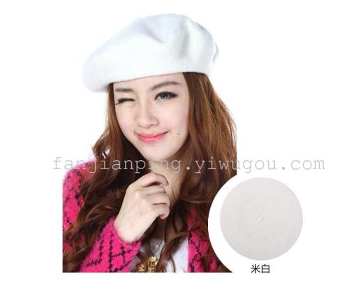 Foreign Trade in Stock Wool Knitted Beret Customization as Request Quantity Discount， Painter Cap