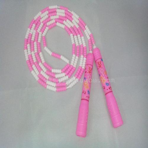 Jianpeile High Quality Soft Particles Figure Jump Puzzle Plastic Skipping Rope Fitness