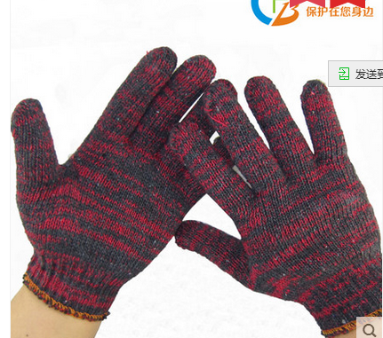 600g safflower yarn glove wear-resistant construction site cotton yarn glove