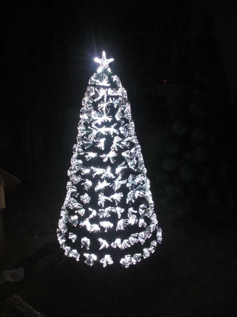 150CM白色全灯光纤头圣诞树 圣诞装饰品