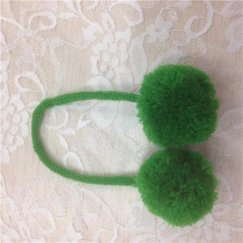 polyester cashmere grass green pair ball fur ball factory direct sales