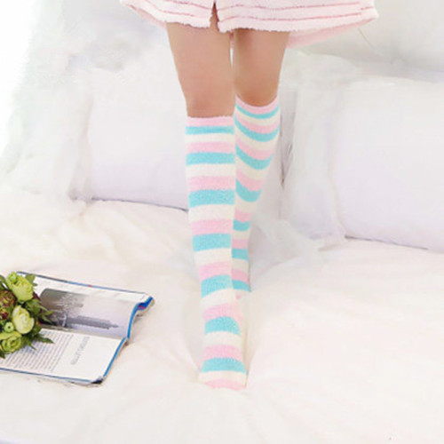 Stall Coral Fleece Long Women‘s Socks Half Velvet Bunching Socks Sleeping Socks High Room Socks Boot Socks