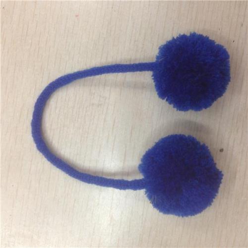 Polyester Cashmere Sapphire Blue Pair Ball Hairy Ball Factory Direct Sales