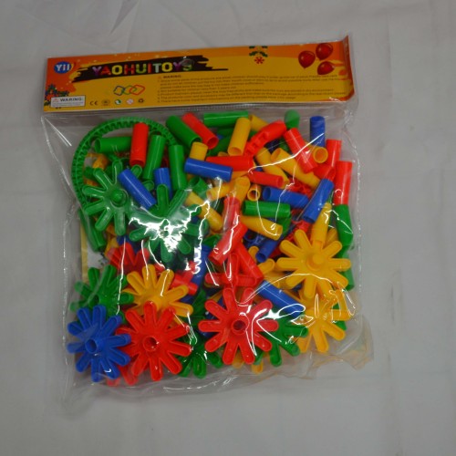 tubular plastic plug-in toy kindergarten desktop toy building block toy