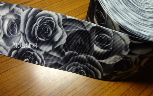 dty clothing accessories printing imported latex silk elastic band width about 7cm 4 styles