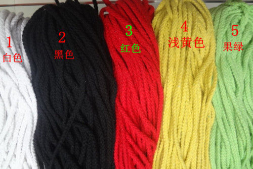 4.5mm eight-strand colored cotton rope drawstring hat rope 6 yuan/20 m